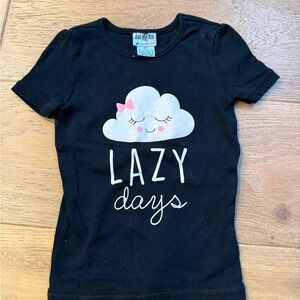 Lazy days sleep pajama pj t-shirt tee shirt shirt sleeve size 4T